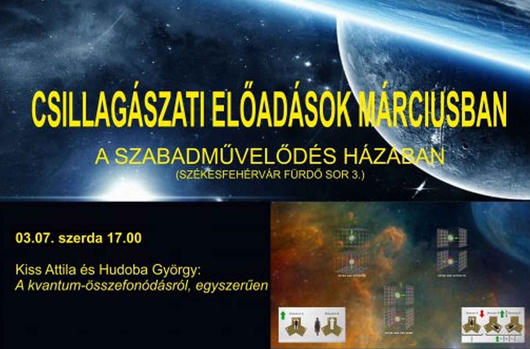 A kvantum-összefonódásról, egyszerűen - Kiss Attila és Hudoba György előadása